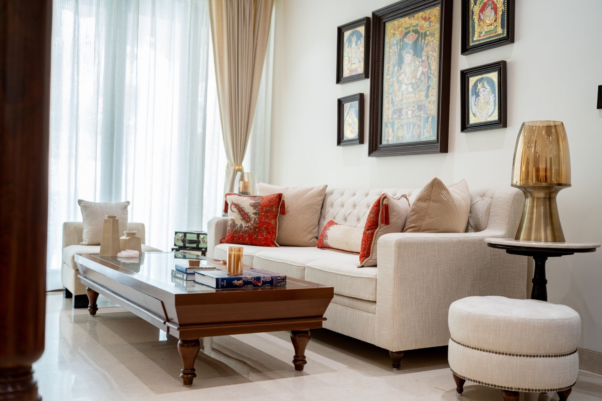 Living Room styled by Interior Designer in Gurgaon
