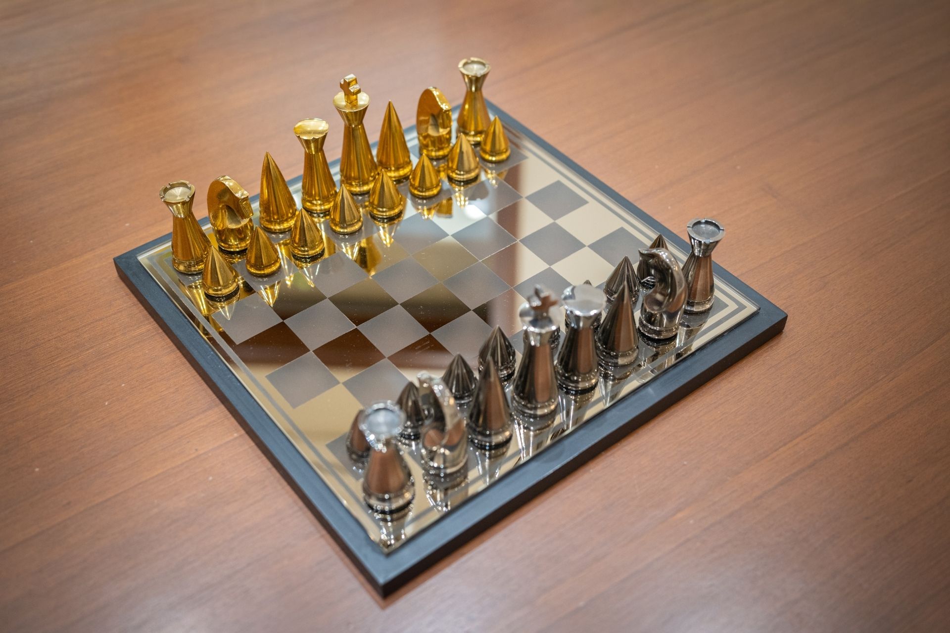 Chess board art piece